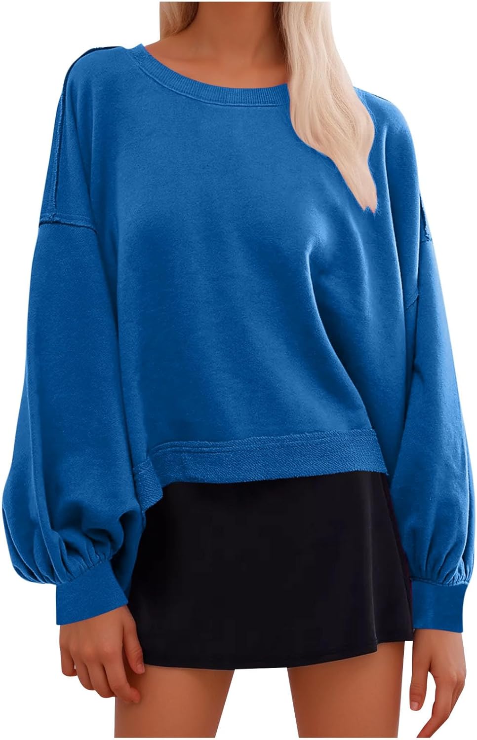 Oversized Sweatshirts For Women Crewneck Long Sleeve Lightweight Pullover Tops Casual Comfy Winter Outfits 2024