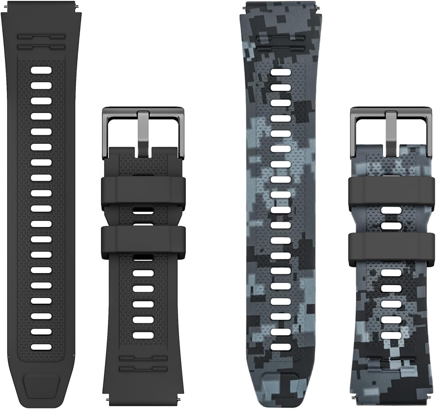 Smart Watch Band 22mm 2 Pack, for AMAZTIM Smart Watch Bands Replacement M2/T2, Compatible with SUNKTA K-52, TPU Sports Straps Bands, Adjustable Wristband, Men Smartwatch Band