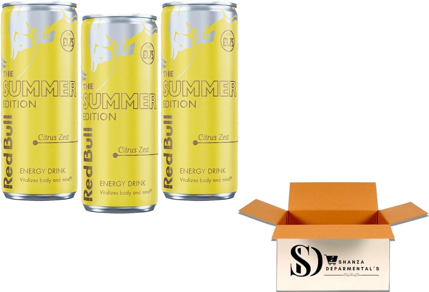 Summer Edition Citrus Zest Energy Drink – 250ml (Pack of 3 Cans) – Refreshing Lime & Lemon Twist – Vitalizes Body & Mind – Price Marked Pack (PMP)