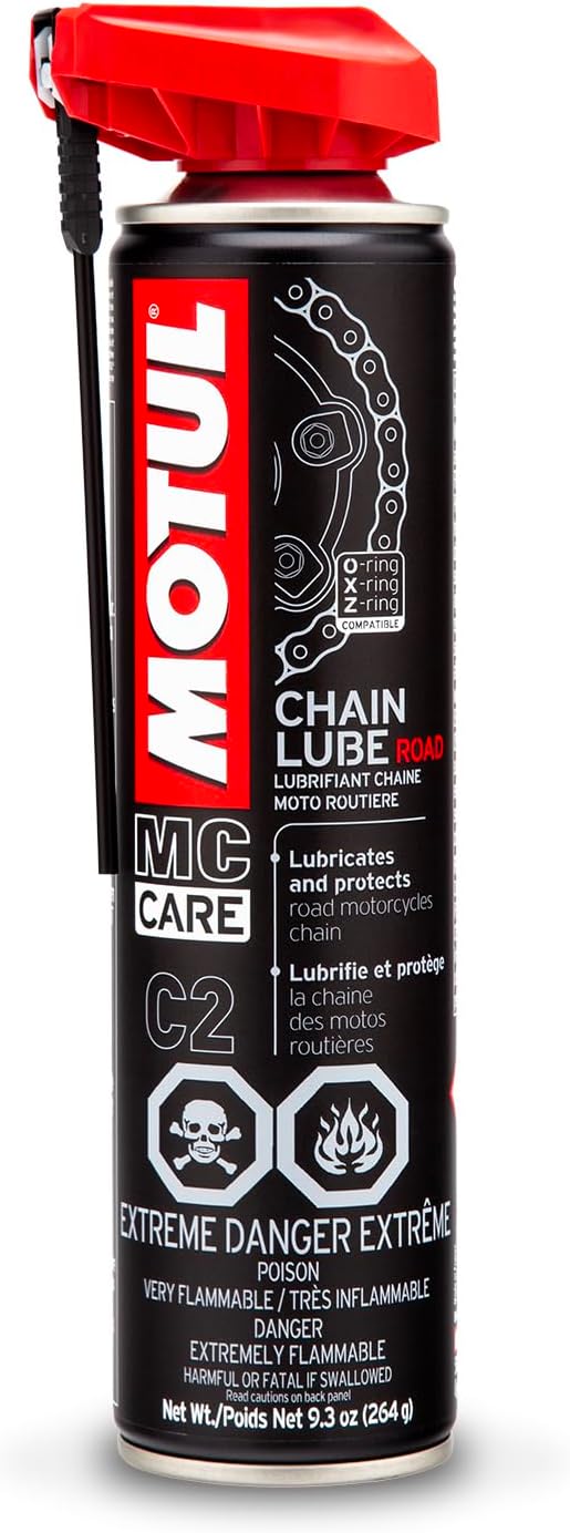 Motul 103244 C2 Chain Lube Road, 9.3 oz, Black