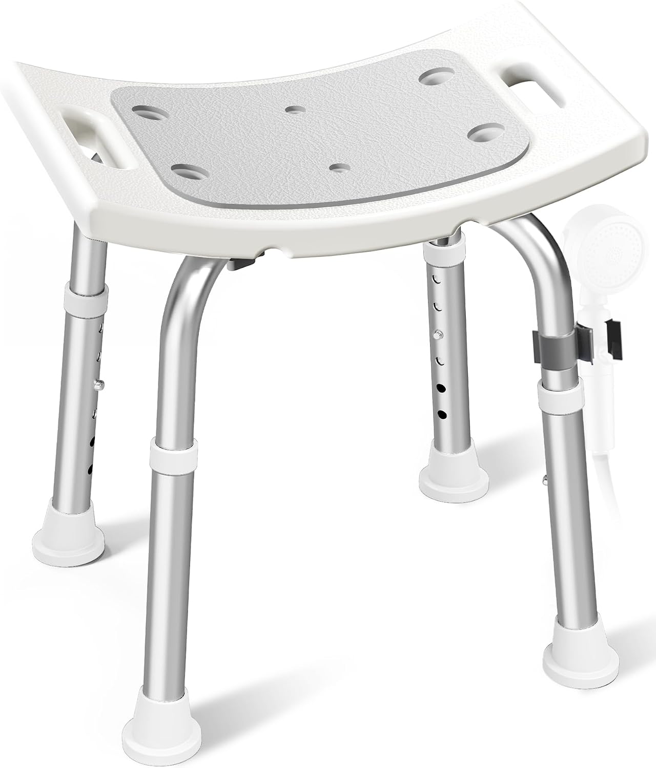 HOMLAND Shower Chair for Inside Shower, Adjustable Height Shower Stool