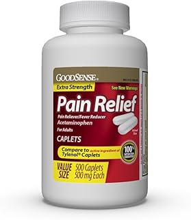 GoodSense Extra Strength Pain Relief, Acetaminophen Caplets, 500 mg, 500 Count