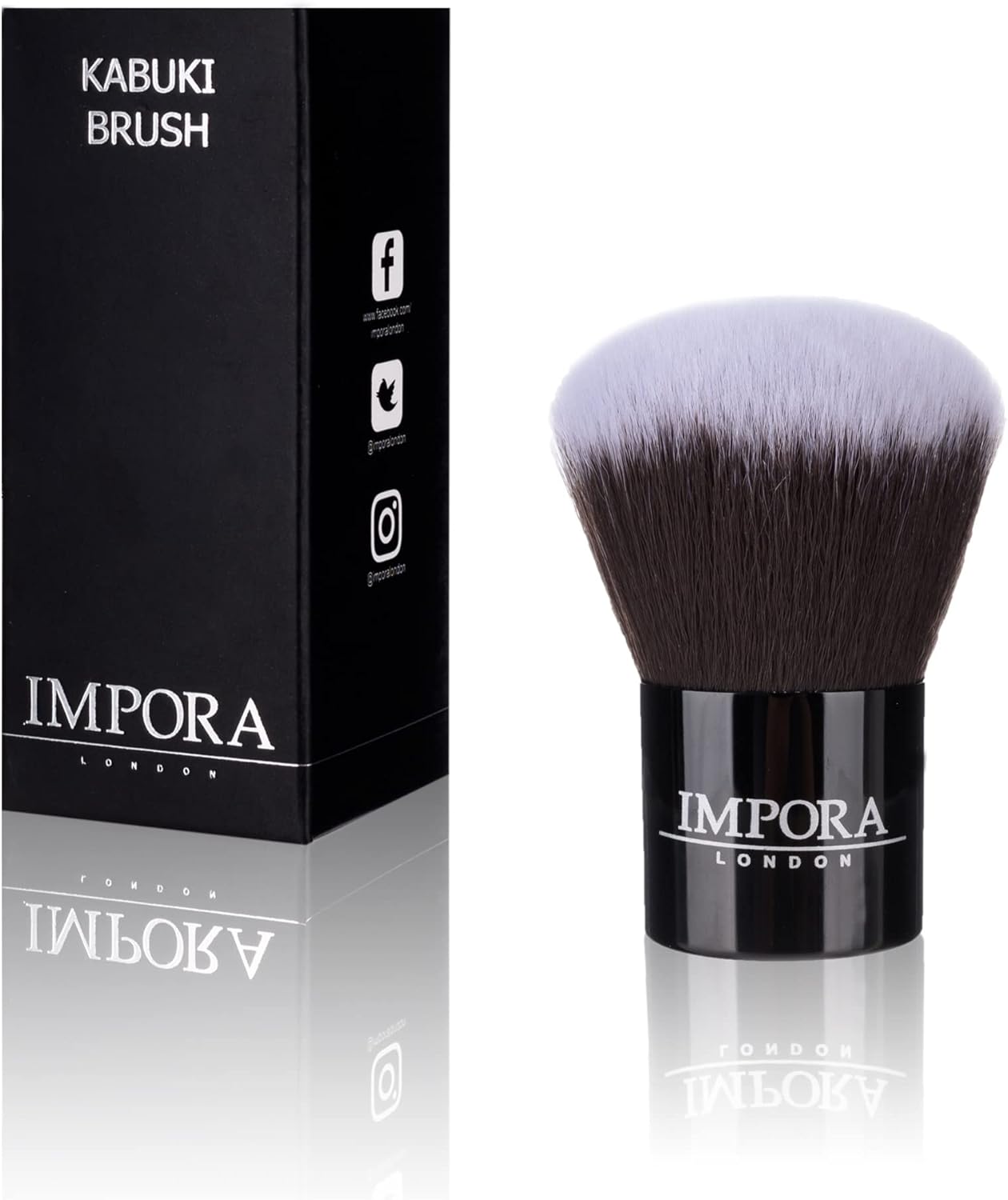 Kabuki Powder Makeup Brush by Impora London. Apply Powders, Blush, Bronzer, Foundation, Mineral Make up, Pressed Powder.