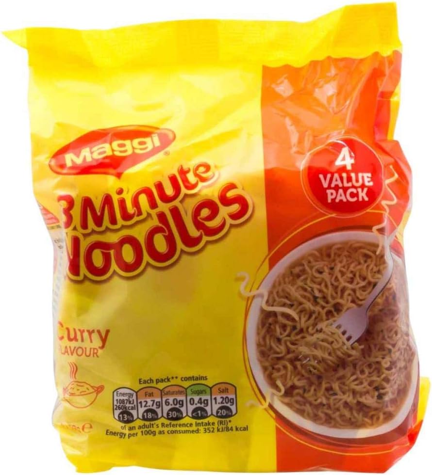 Maggi Instant Noodles Curry Flavour 2 x (4 x 59g in a Packet)