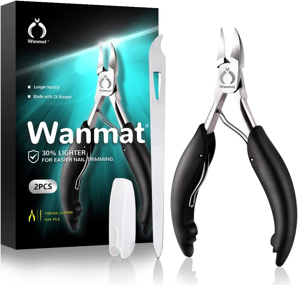 Toe Nail Clipper for Ingrown or Thick Toenails,Toenails Trimmer and Professional Toenail Nipper for Seniors with Stainless Steel Surper Sharp Blades Soft Handle