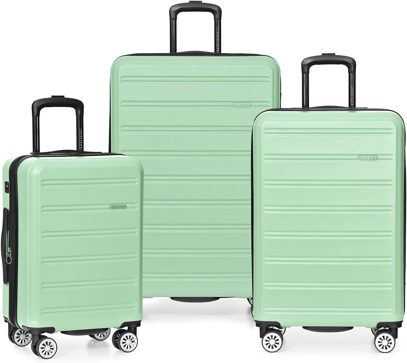 Traveler's Choice Snowcreek Hardside Expandable Spinner Luggage, Mint, 3 Piece Set