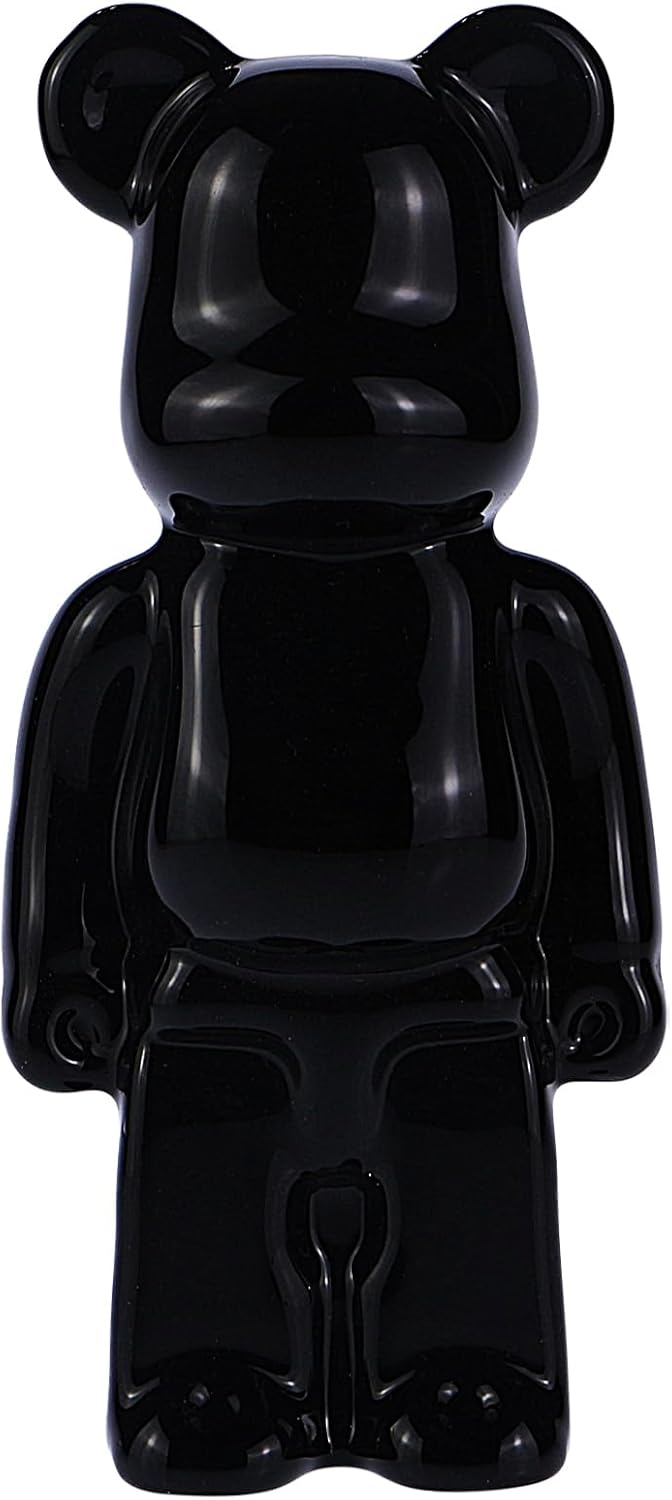 Violent Bear Crystal Collectible Figurines, Black Glass Animals, Table Decoration Knick Knacks, Home Decor, Gifts for Girls and Boys