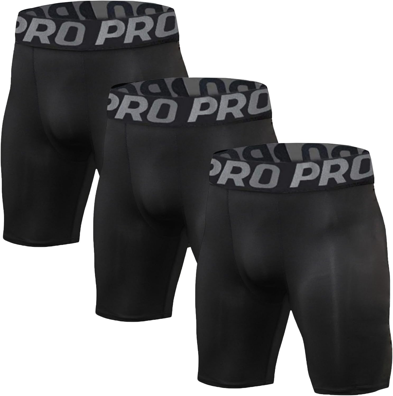Compression Shorts Mens 3 Pack Sports Anti-Chafing Underwear