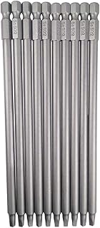 Wolfride 10pcs Square Head Bits #2 Square Drive Bit Set 1/4-Inch Shank Square Tip Bit #2 Long Magnetic Square Head Screwdriver Bits 5.9 Inch Length
