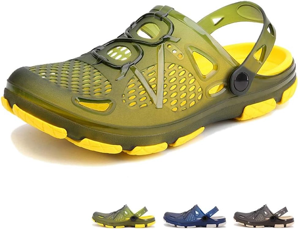 beister Mens Garden Clogs Mules, Anti-Slip Water Shoes Breathable Sandals Slippers Outdoor, Beach, Shower