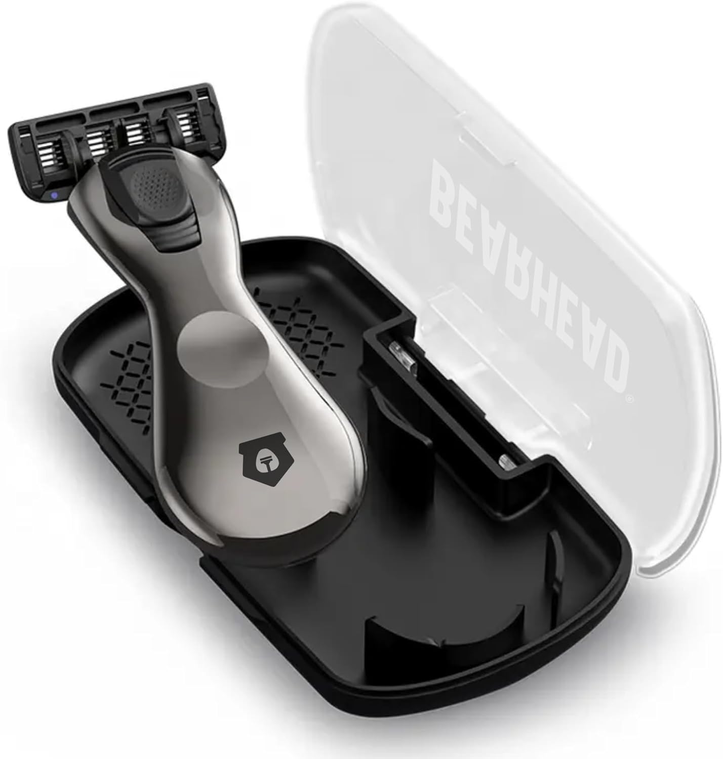BEARHEAD Head Razor for Men | Skull Shaving Razor for Bald Men | Precision Blades Nick-Free | Sure-Grip Shower Handle | Easy Clean Blades | Travel Case