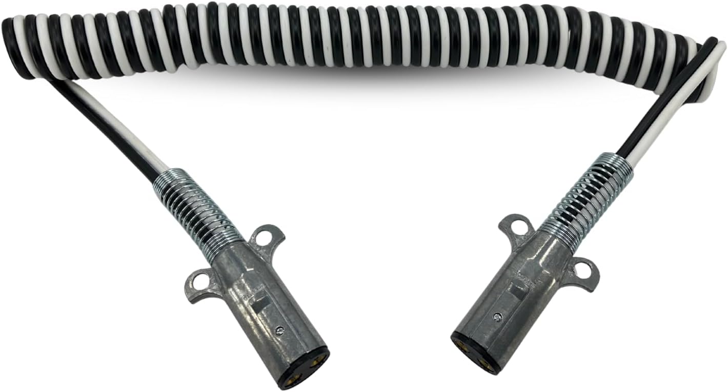 TORQUE 15 ft Dual Pole Coiled Electric Charging Liftgate Cable with 2 x 12 Leads (TR232626)