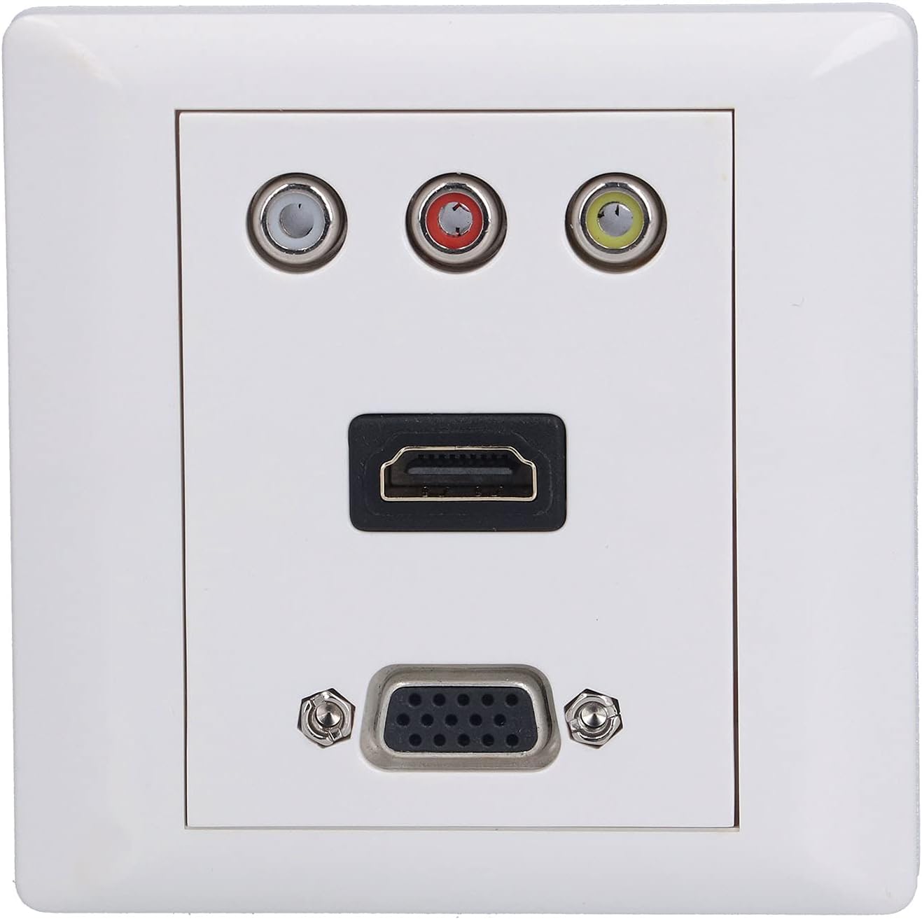Audio Video Wall Socket Multimedia Wall Plug Vga Panel Cable High Support Composite for Hdmi, Audio Visual Shelving