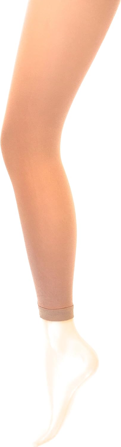 Mysasi Girls Footless Tights – (Ages 6–14) - Soft Dance Leggings for Kids, Ballet, Gymnastics & Everyday Wear, Childrens Footless Tights