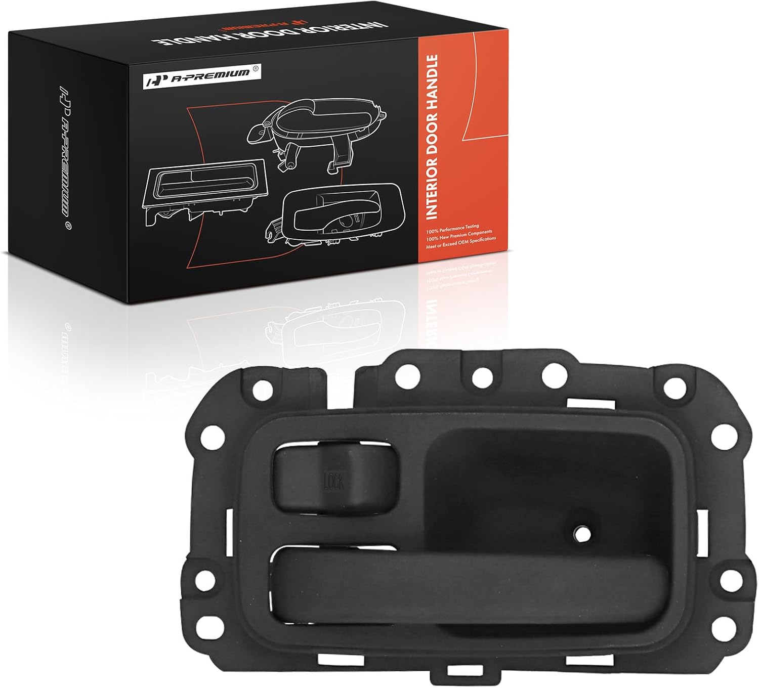 A-Premium Front or Rear Driver Side Interior Door Handle Compatible with Jeep XJ Series Cherokee 1997 1998 1999 2000 2001, Textured Black, Replace# 55076055AB