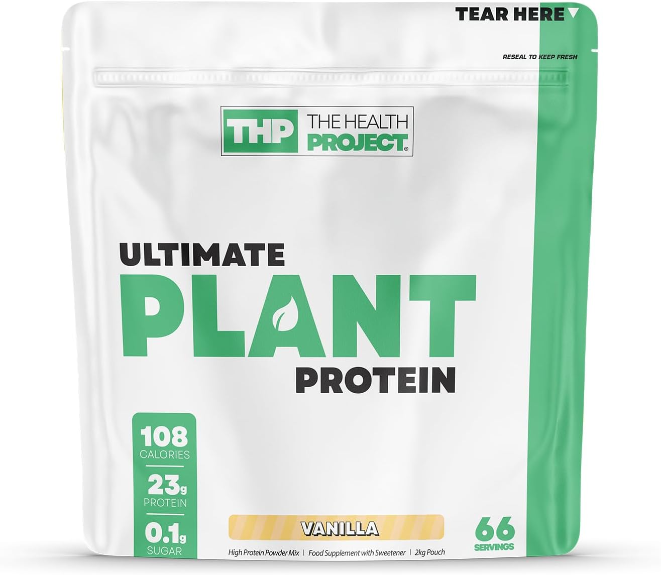 The Health Project - Ultimate Plant Protein with Digezyme | Vegan-Friendly, Muscle Recovery & Ehanced Digestion Support | SOYA-Free & Dairy Alternative | 66 Servings /2kg (Vanilla)