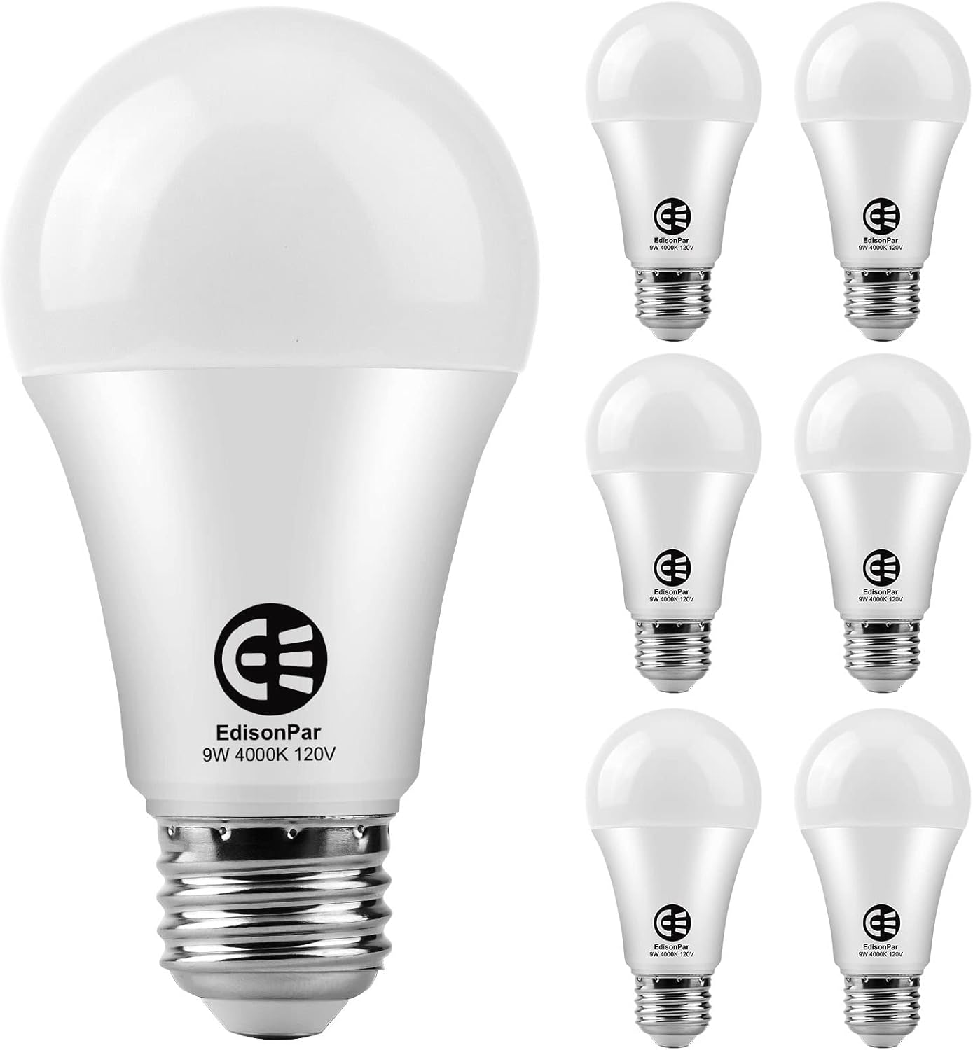 A19 6-Pack LED Light Bulbs, E26 Base 75W Equivalent 1000lumens 4000K Neutral White, Non-Dimmable 120V 15000Hrs Indoor (6-Pack)