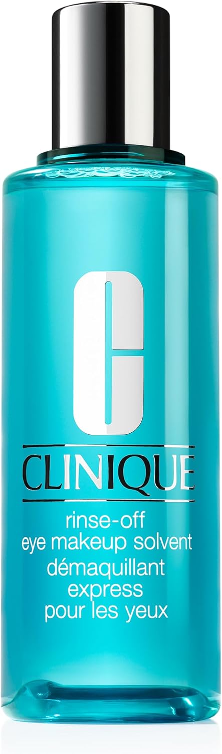 Clinique Rinse-Off Oil Free Eye Makeup Remover Solvent | Safe For Sensitive Skin, 125 ml