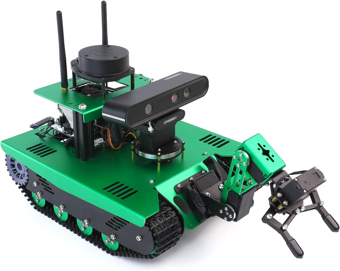 Yahboom Jetson Nano AI Robotic Kit with Silan A1 Radar ROS Smart Tank Car DIY Robot Arm Kit for Adults SLAM Build Maps, Autonomous Navigation Depth Camera Optional（with Nano 4GB SUB Ver.IV）