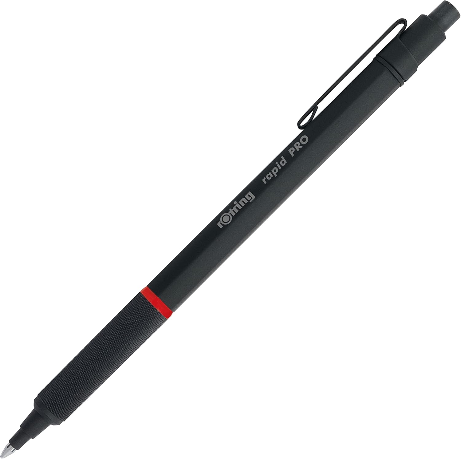 rOtring Rapid Pro Retractable Ballpoint Technical Drawing Pen | Medium Point | Blue Ink | Black Full-Metal Body