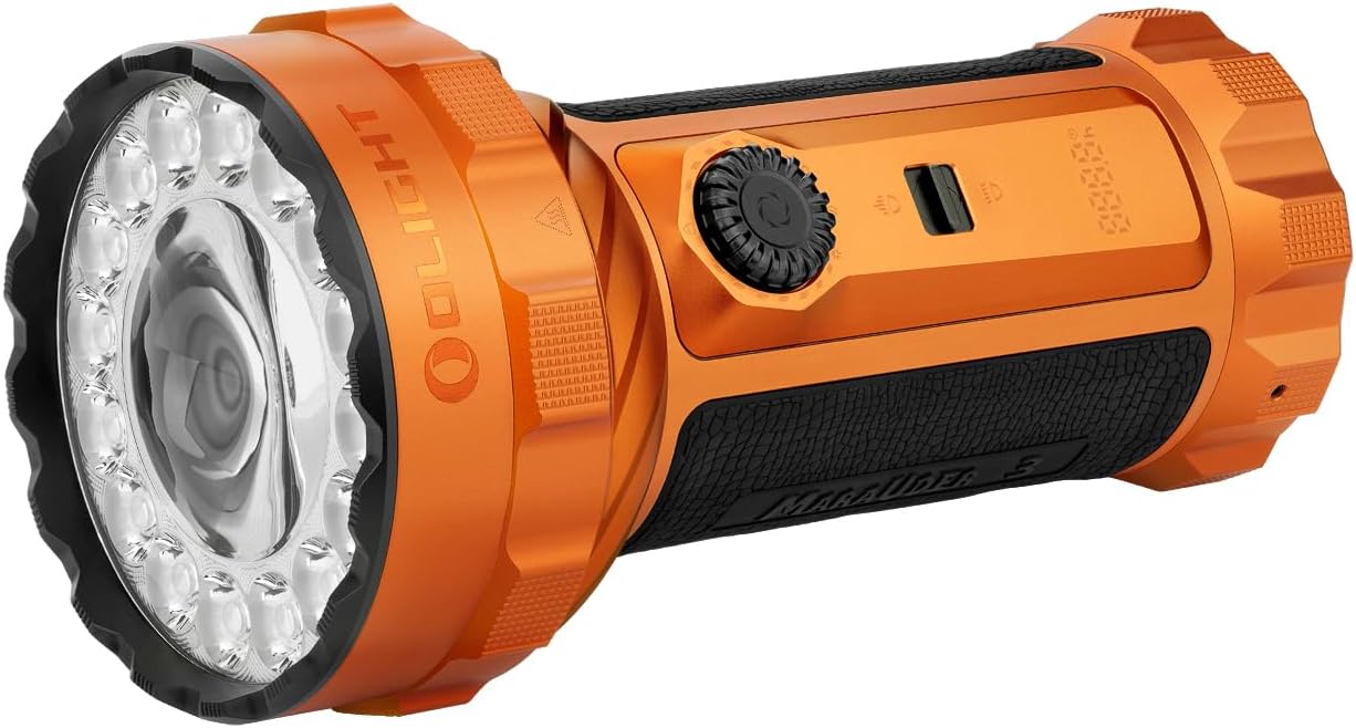 OLIGHT Marauder 3 Bright Flashlight 25,000 Lumens with 1000M Orange