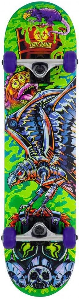 Tony Hawk SS 360 Series Complete Skateboard (Toxic),Multi-coloured,7.5 IN