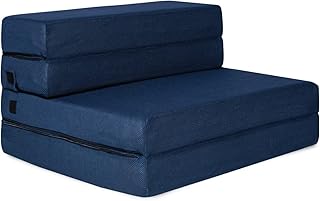 Milliard Tri-Fold Foam Folding Mattress and Sofa Bed for Guests- Single Size (75"x25"x4.5")