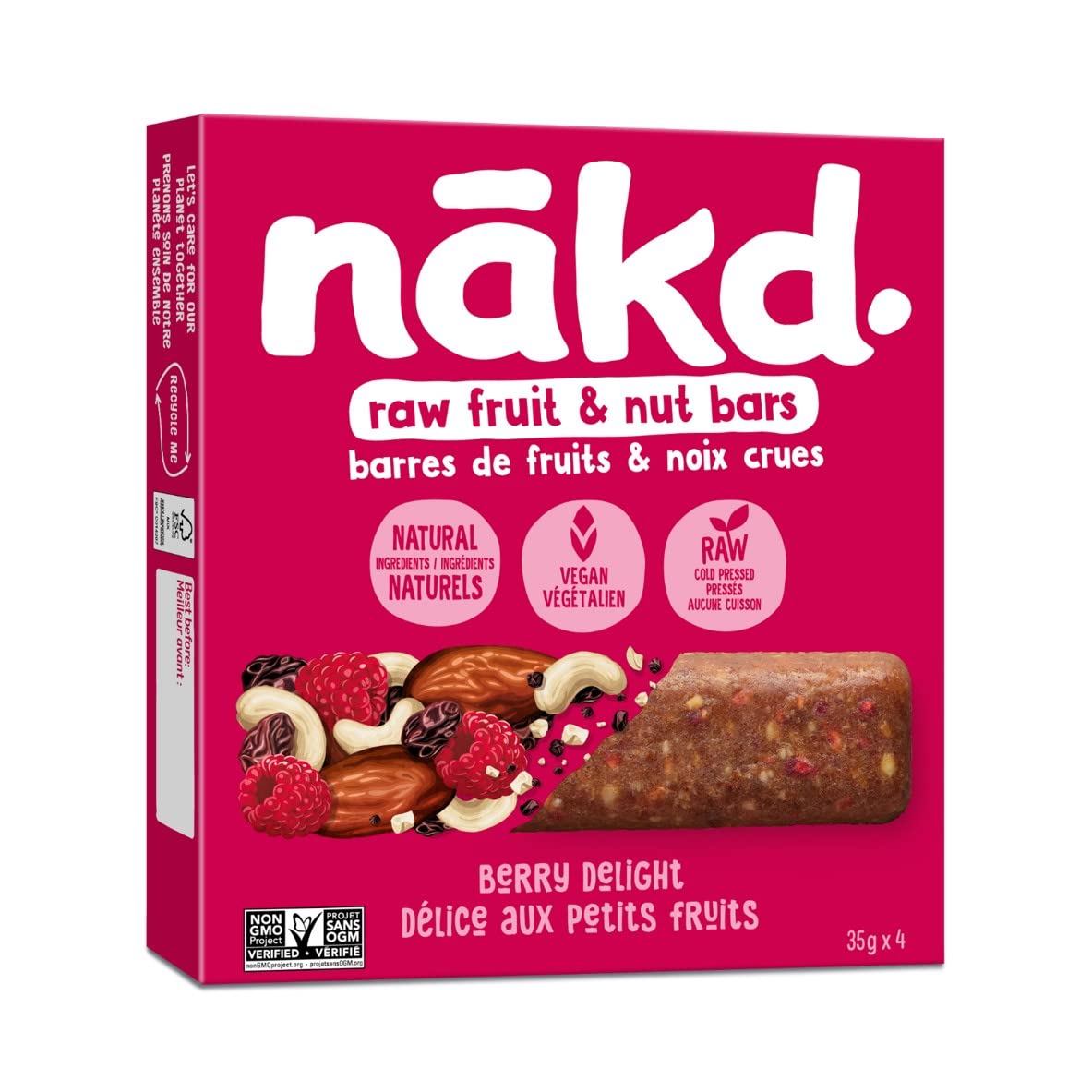 Nakd Berry Delight Bar 4pk, 35 GR