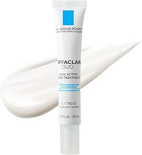 La Roche-Posay Effaclar Duo Dual Action Acne Spot Treatment Cream with Benzoyl Peroxide Acne Treatment for Blackheads, Lightweight Sheerness, Safe For Sensitive Skin