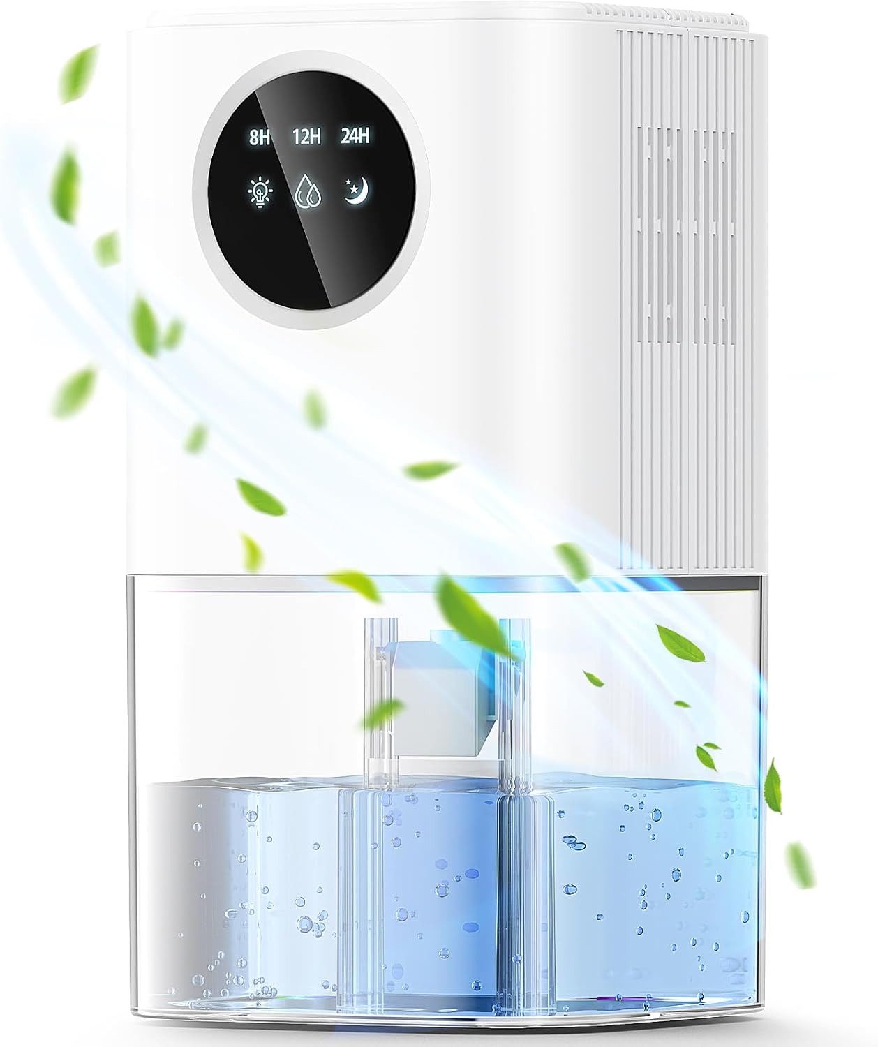 Dehumidifiers for Home, 1.8L Dehumidifier, Portable Ultra Quiet Auto Shut Off, 8/12/24H Timer Dehumidifiers for Drying Clothes, Bedroom, Bathroom, Wardrobe(White)