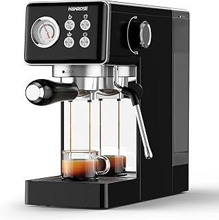 Espresso Machine 15 Bar, Compact Espresso Machines with Milk Frother Steam Wand, Stainless Steel Espresso Maker, barista coffee machine, Latte, Cappuccino Machine for Home
