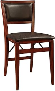 Linon Dining Espresso Chair | engineered wood | folding chair | set of 2 | Keira Pad