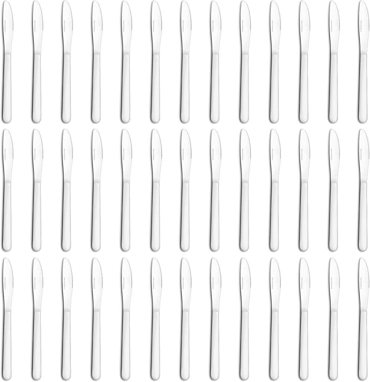36 Pieces Dinner Knives Set, 8.1 Inches Table Knives Set, Durable Butter Knife, Food Grade Stainless Steel Dinner Knife, Cost-effective Knives Silverware - Mirror Polished, Dishwasher Safe