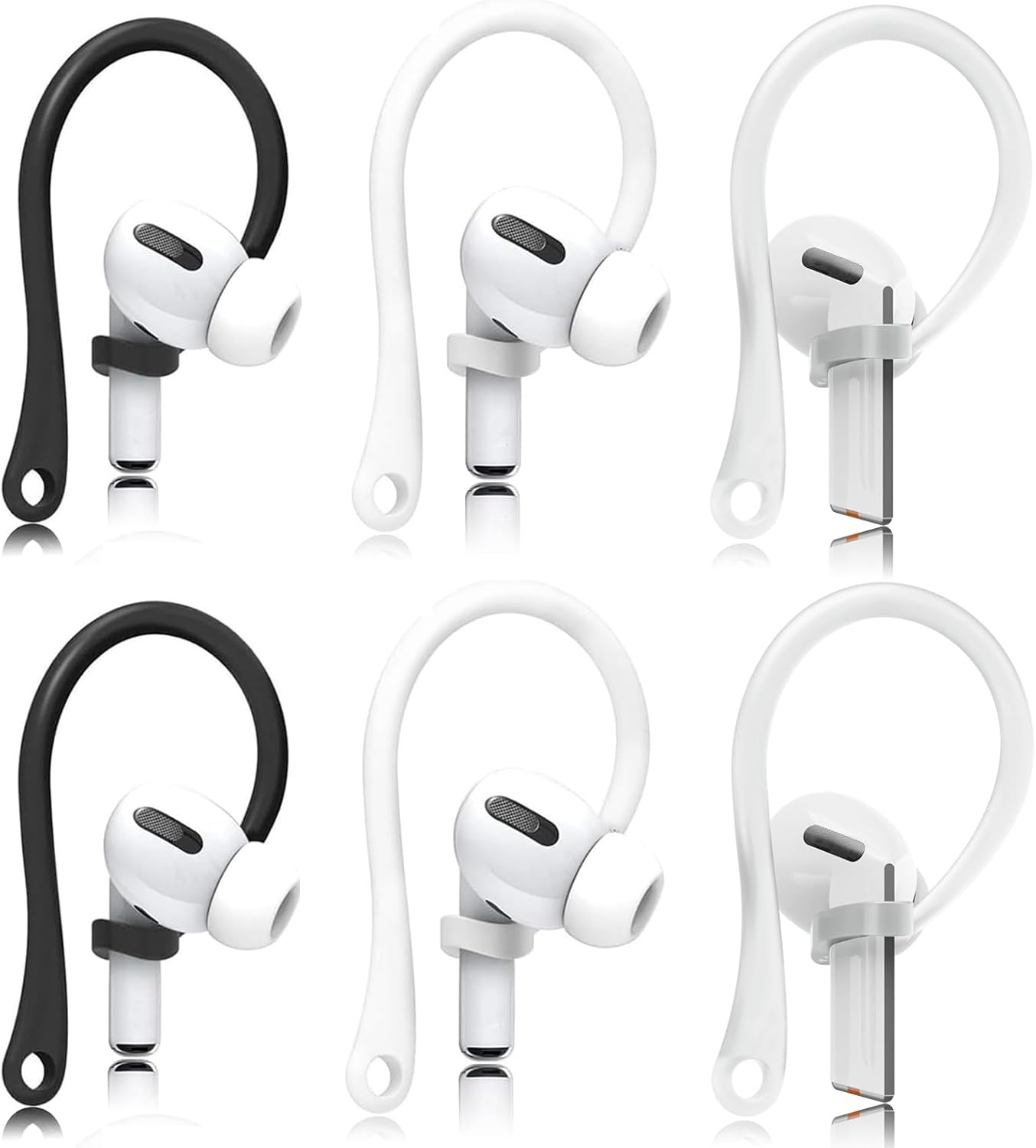 Ear Hooks for Earphones, 3 Pairs Anti-Lost Ear Hooks, Earbuds Accessories Anti-Slip Ergonomic Design Comfortable Fit, Suitable for Airpod earphones and sports running earphones