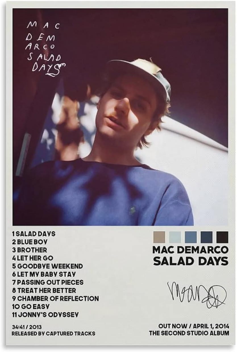 KBUYS Mac Demarco Salad Days Music Album Poster HD Canvas Prints Wall Art Room Aesthetics Decor 24x36inch(60x90cm)