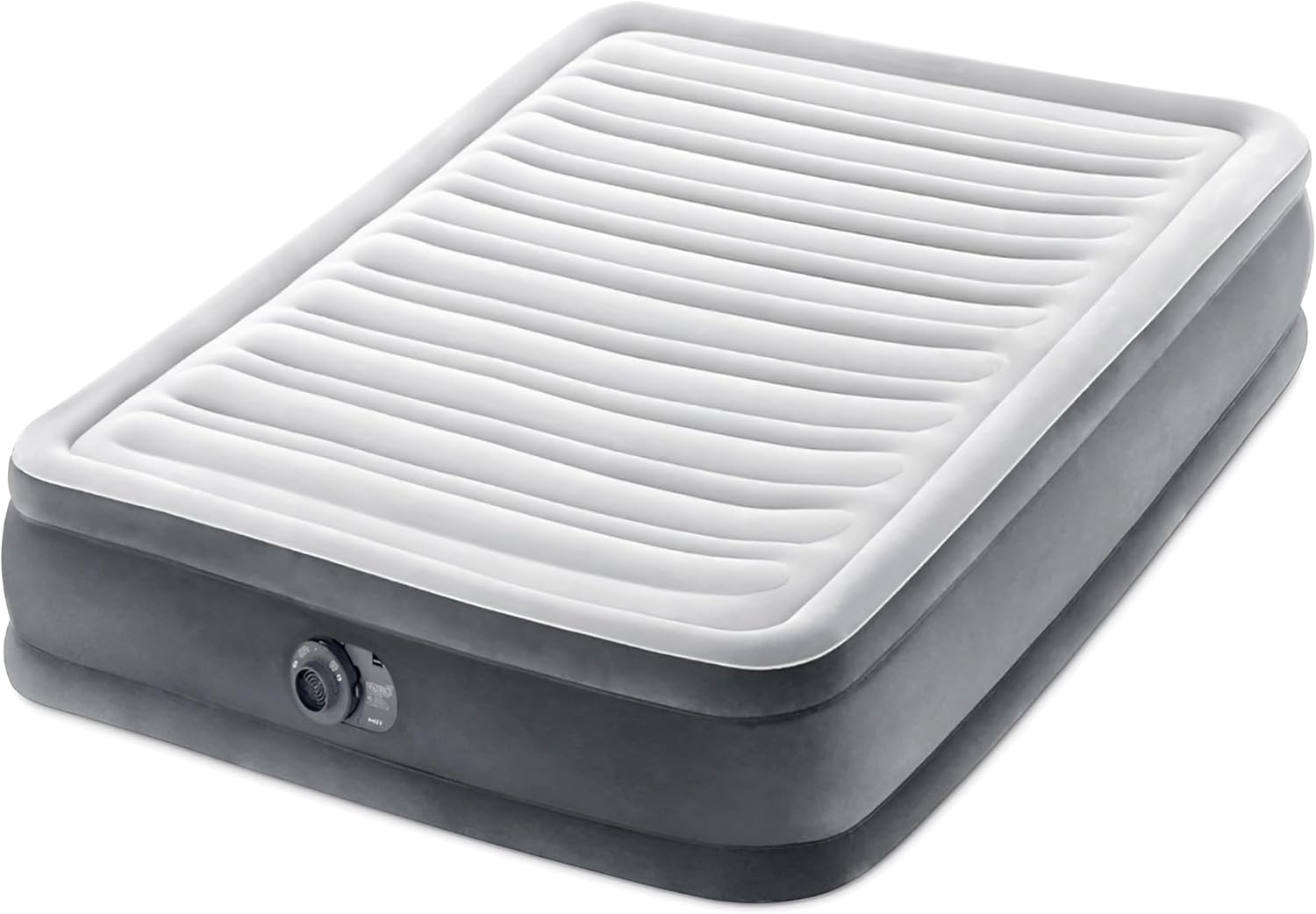 Intex Mid-Rise Air Mattress Bed with Built-in Pump, Dura-Beam Deluxe Comfort Plush, Full - Portable Luxury Travel Airbed for Adults, Camping, Guests