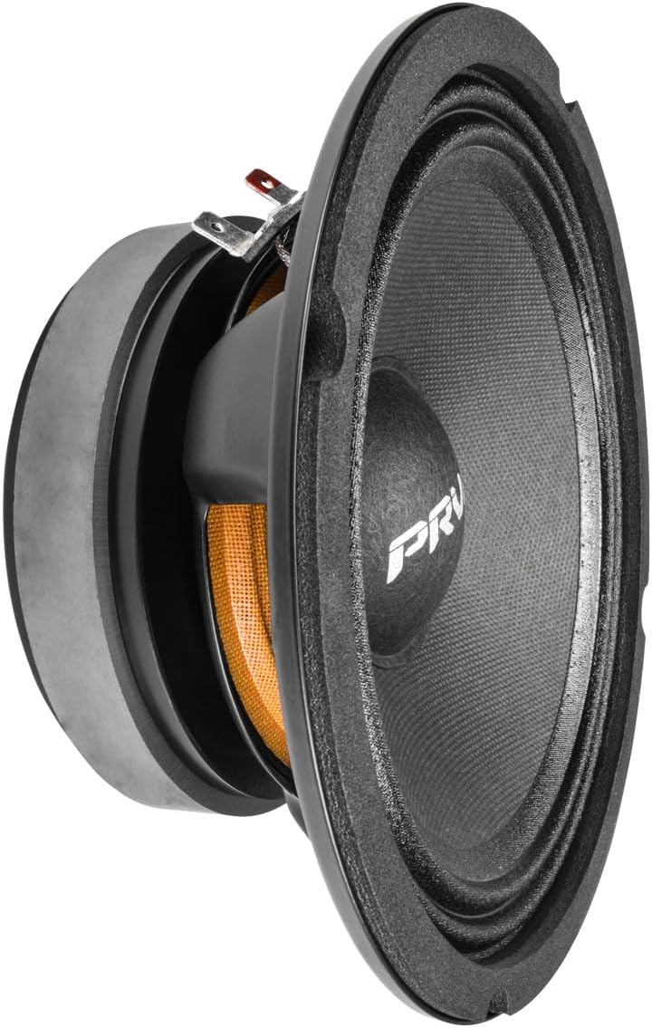 PRV AUDIO 6.5 Inch Midbass Speaker 6MB200 v2 8 Ohm - 200 Watts 93.5 dB 1.5" Voice Coil - 6 Inch Speaker for Car Audio with Outstanding Vocals and Punch for Small Custom Enclosures - Pro Audio (Single)