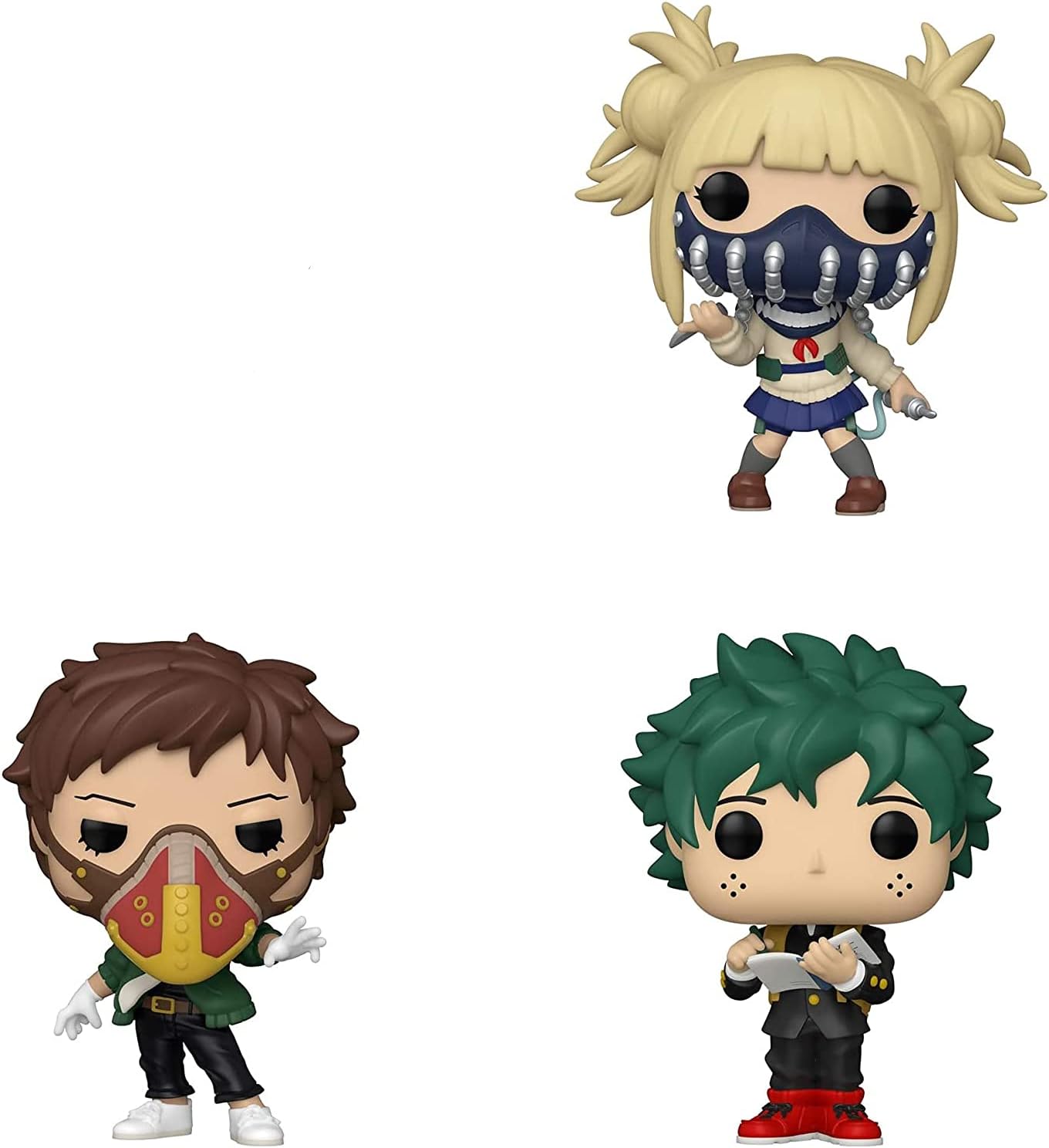 Funko Animation: POP! My Hero Academia Collectors Set - Himiko Toga w/ Face Cover, Kai Chisaki(Overhaul), Deku Middle School Uniform
