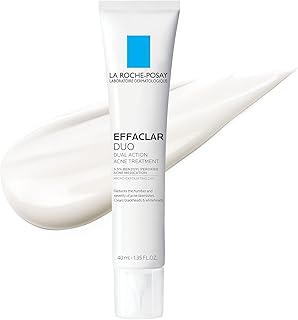 La Roche-Posay Effaclar Duo Dual Action Acne Spot Treatment Cream with Benzoyl Peroxide Acne Treatment for Acne and Blackheads, Lightweight Sheerness, Safe For Sensitive Skin