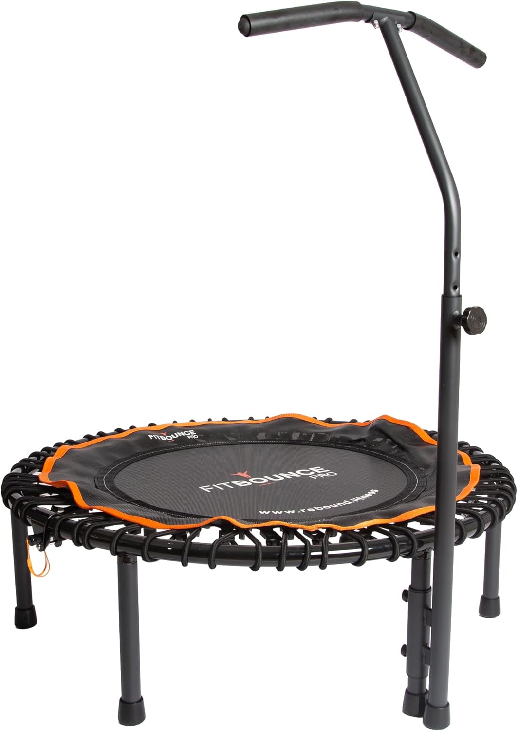 MXL FIT Bounce PRO Bungee Rebounder with T-Bar Handle - Premium Indoor Mini Trampoline for Adults and Kids, Silent Low-Impact Bounce, Half-Folding with Foldable Steel Legs & Carry Bag - 40 in, 400lb