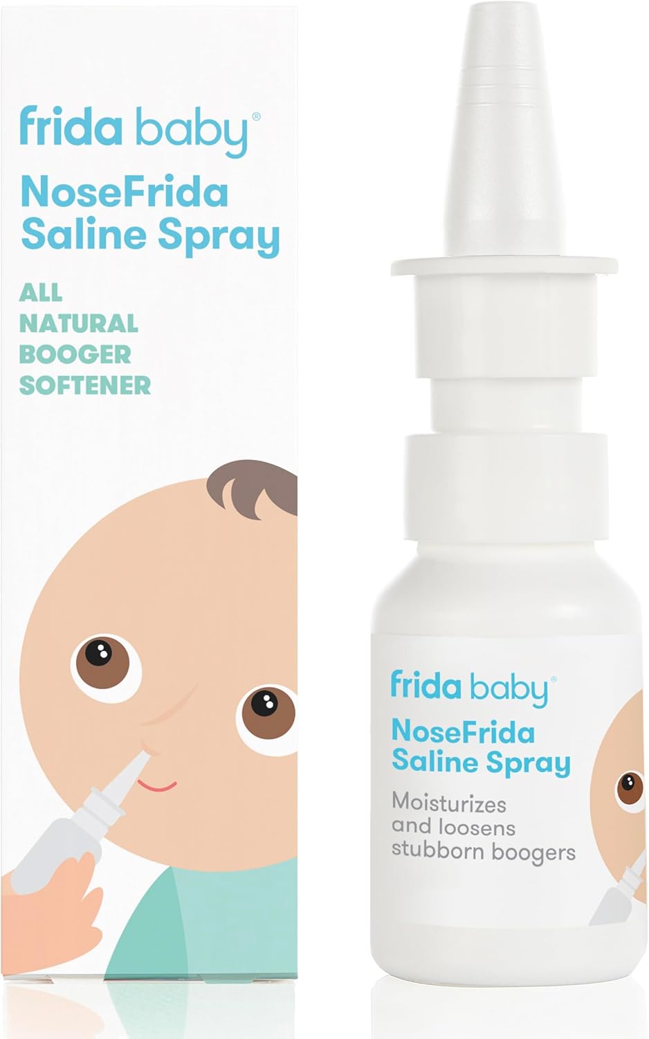 Frida Baby NoseFrida Saline Mist Spray, Baby Saline Nasal Spray, Nasal Spray Decongestant to Soften Nasal Passages, Baby Saline Spray for Congestion Relief, 0.68 fl.oz.