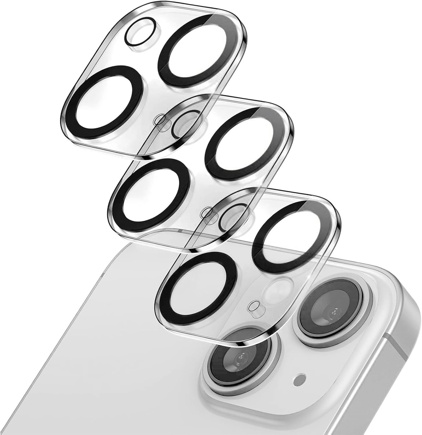 LUXOPALOPI [3 Pack Camera Lens Protector for iPhone 15/15plus,Ultra HD Tempered Glass Camera Len Protection Cover, 9H Tempered Glass, Anti-Scratch, Not Affect Night Shooting, No-Bubble HD Clarity