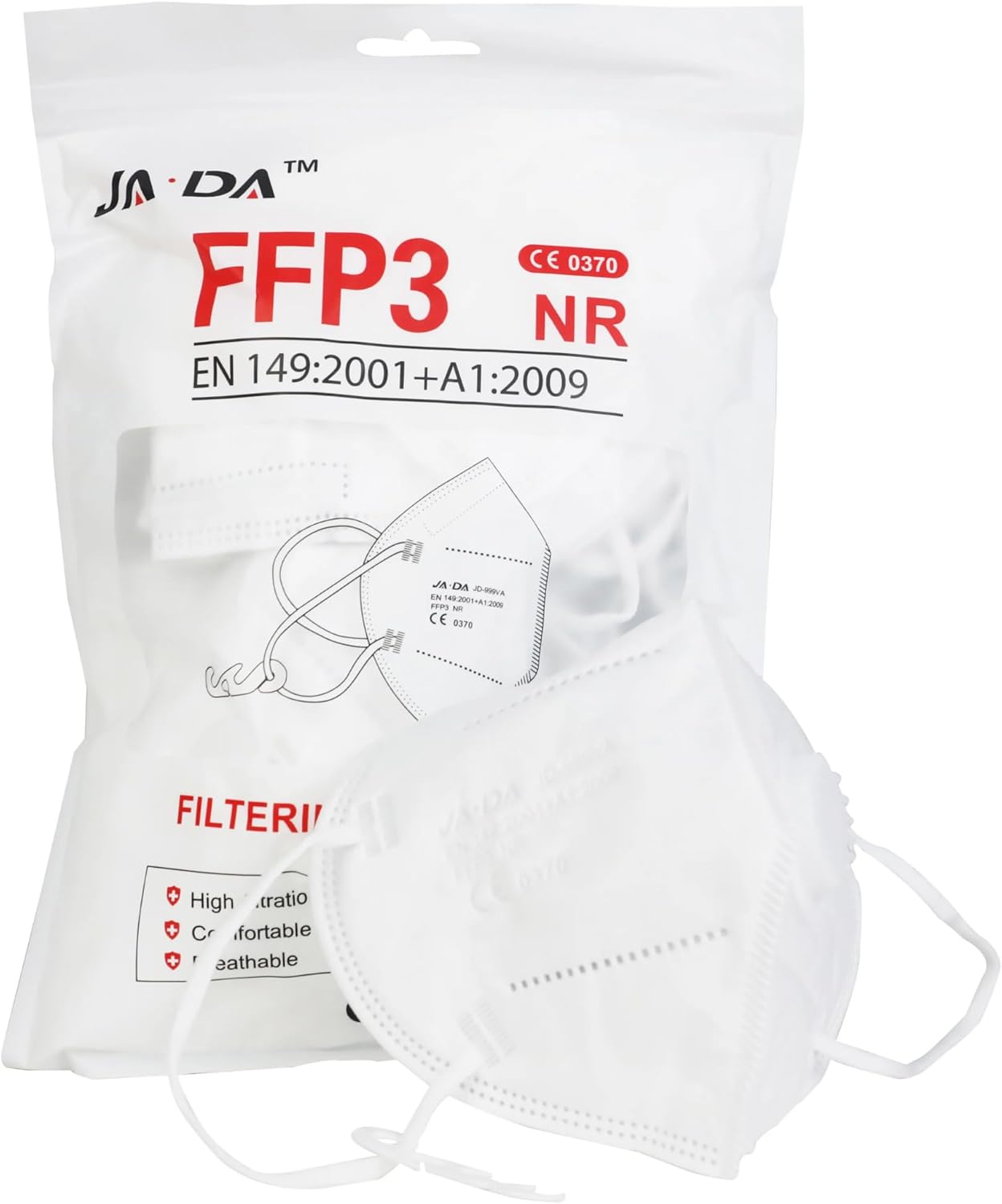 Spanner In The Works FFP3 Masks | Ventilated Disposable Face Masks | Pack of 10 Dust Masks | Filtering Facepiece Respirator | Individually Wrapped | 6 layer Facemask With Valve