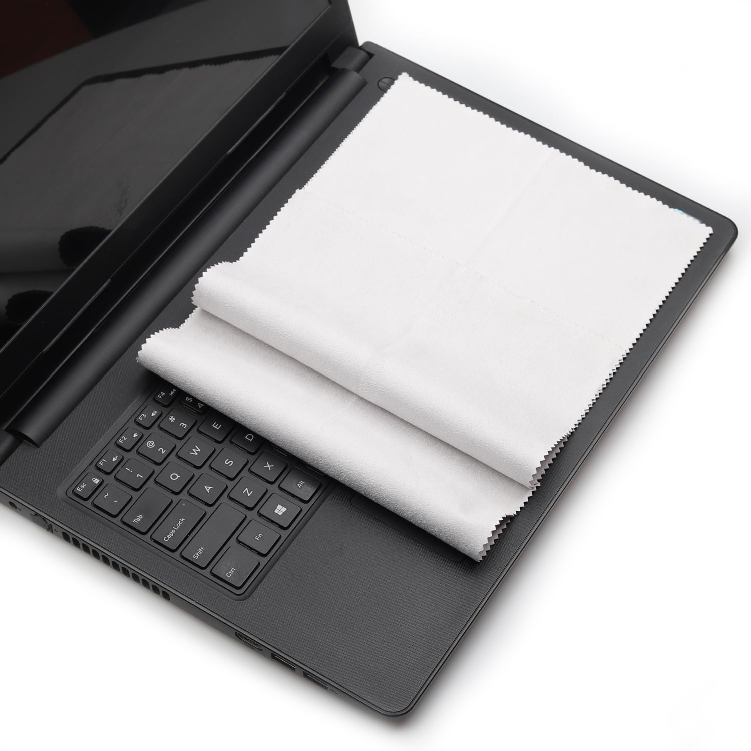 2-Pack Microfiber Laptop Cleaning Cloth - Clean Screen Dust & Protect Keyboard, Compatible with Dell/HP/Acer/ASUS/Lenovo/Samsung/LG etc 15.6"-17.3" Laptops