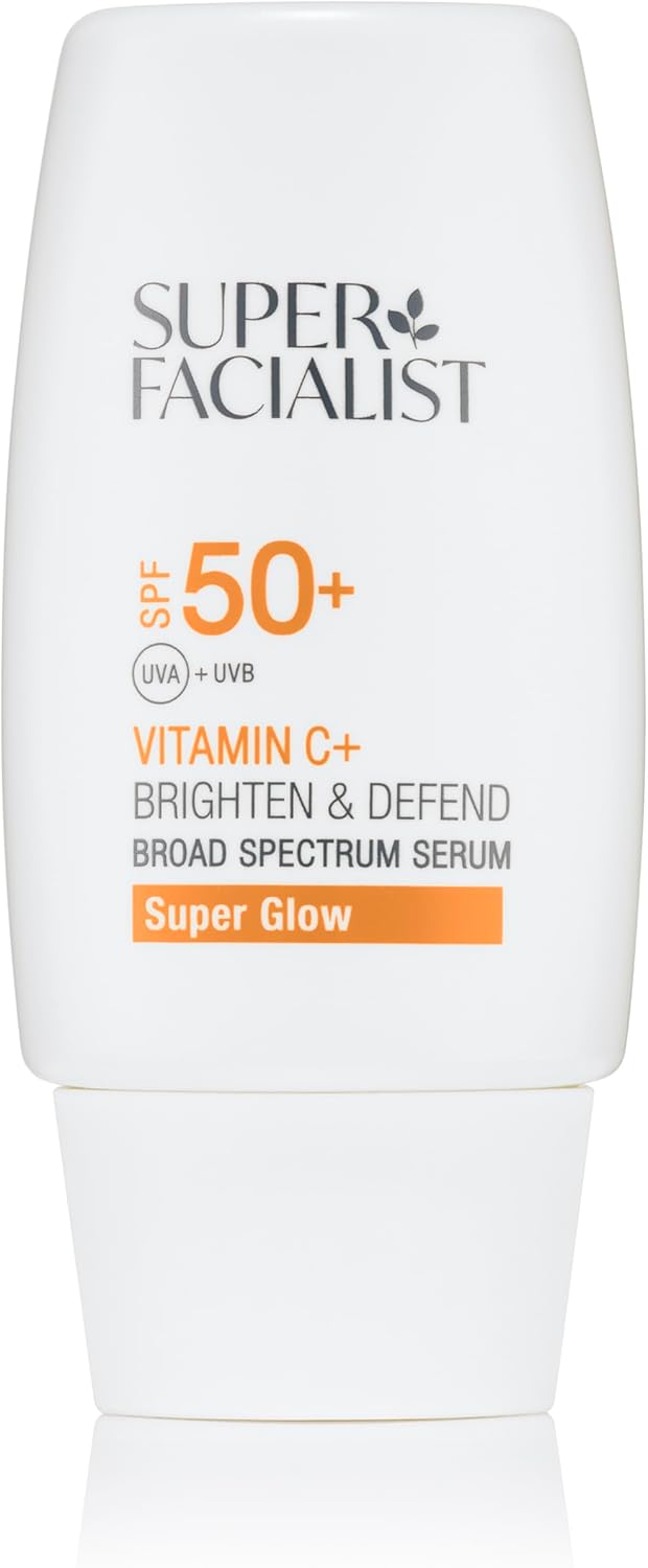 Super Facialist Vitamin C+ Defend Serum – SPF 50+ Broad Spectrum Protection, Antioxidant Face Serum for Radiant, Even Skin Tone & Daily UV Defense, 30ml