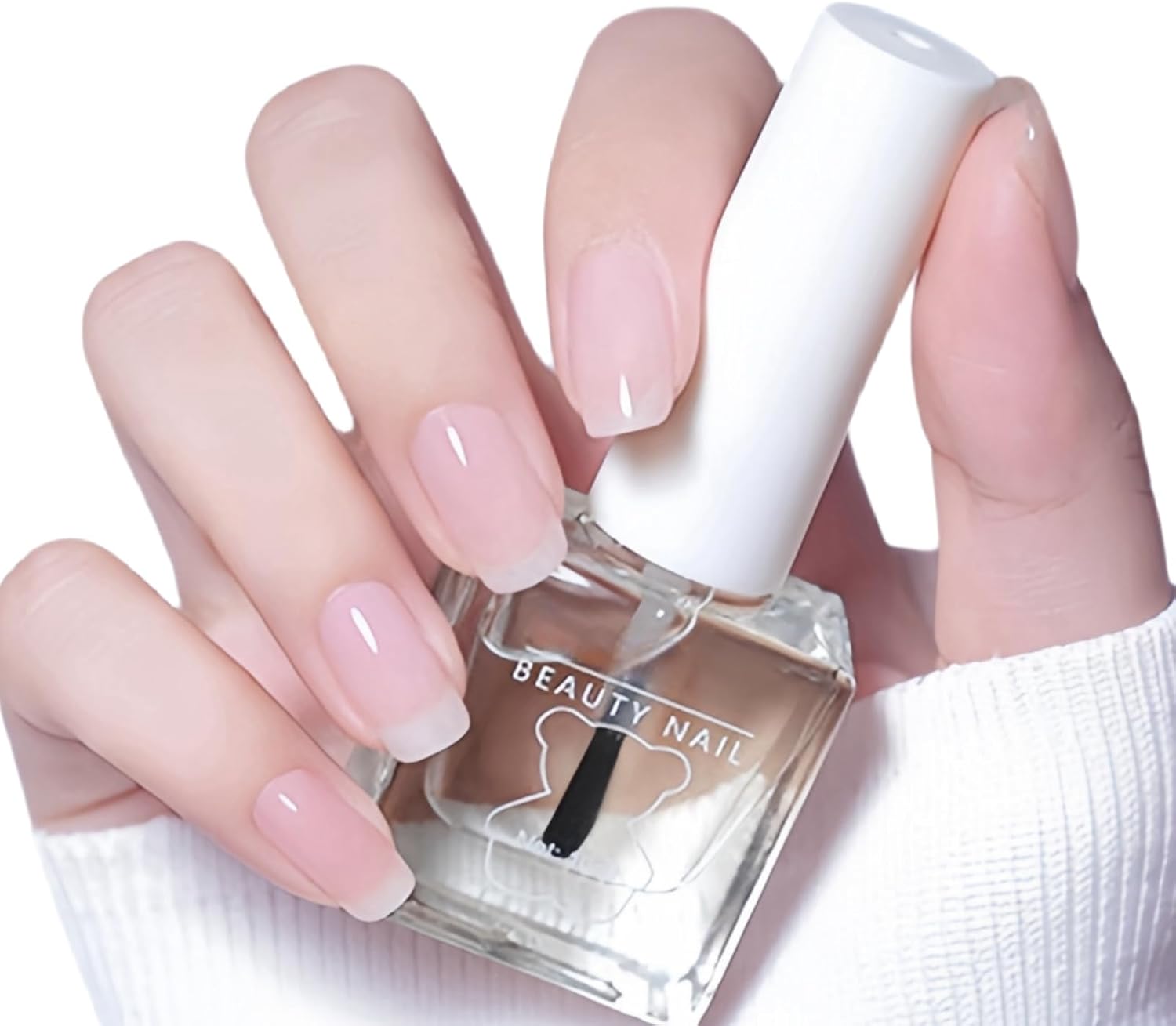 Clear 2 in 1 Water-Based Top Coat, Base Coat & Nail Protector - Quick Dry Long Lasting Clear Nail Polish