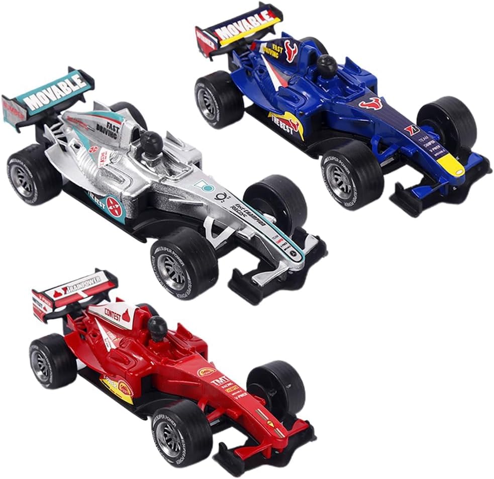 KAOVCXR Car Model 3 Pcs F1 Car Model,Diecast Alloy Collectible Toy Cars- Toy Cars Set Mini Race Set, Racing Vehicle Children Game for Boys Girls