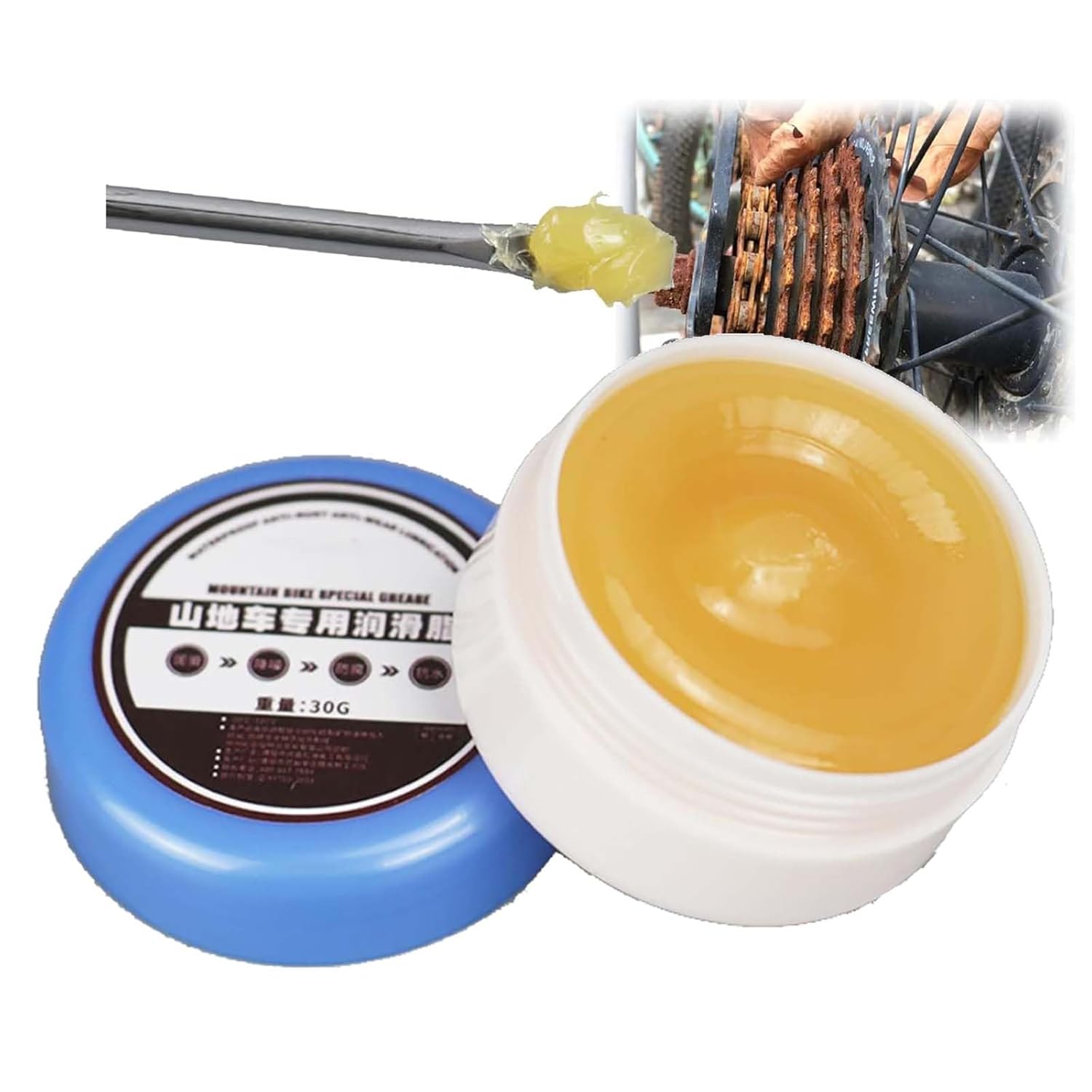 High Temp Lithium Grease for Bikes - Multi-Purpose Anti-Seize Copper & Silicone Paste for O-Ring, Brake, Assembly & Thread Lubrication