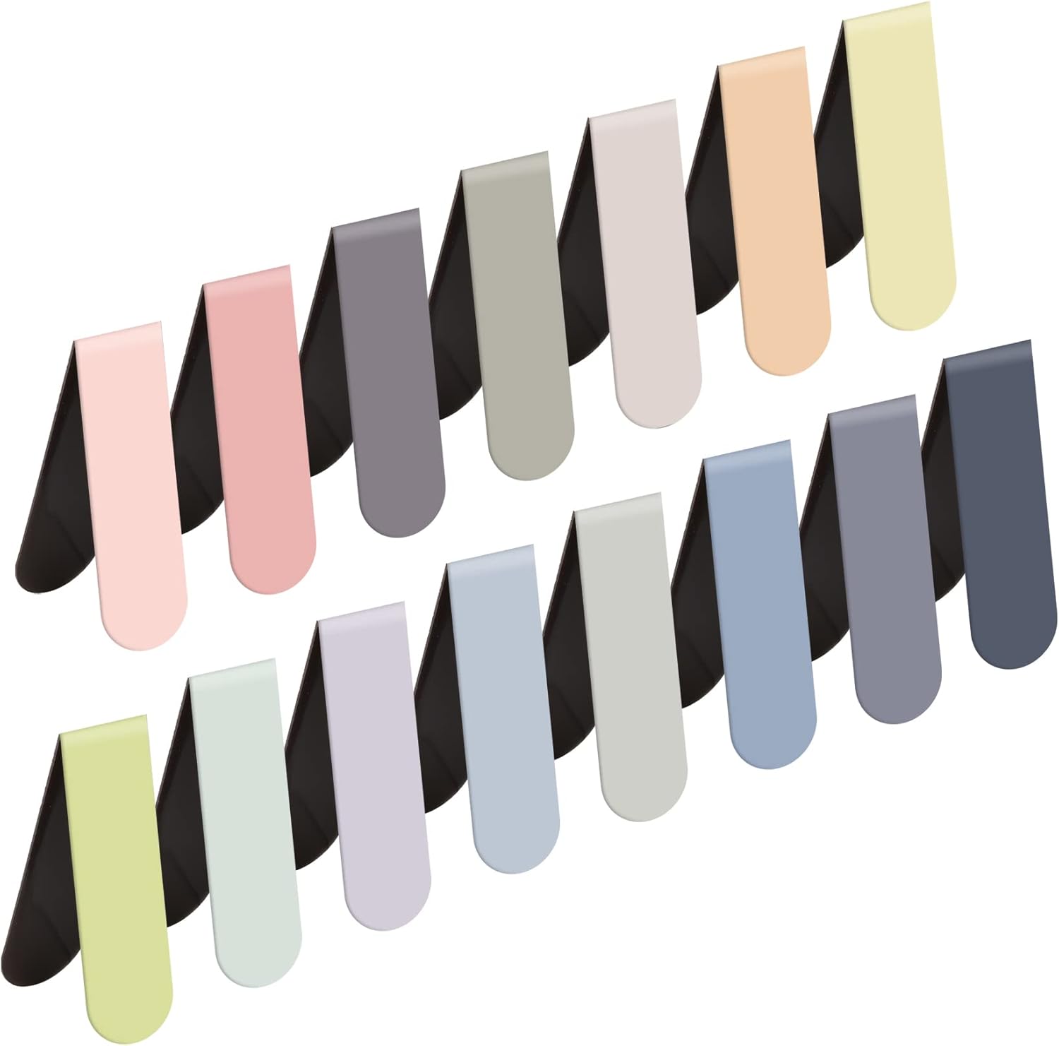 Magnetic Bookmarks, 15PCS Magnetic Cute Bookmark for Teacher, Women, Men & Kids - Solid Colorful Light Bookmarks (Pack of 15)