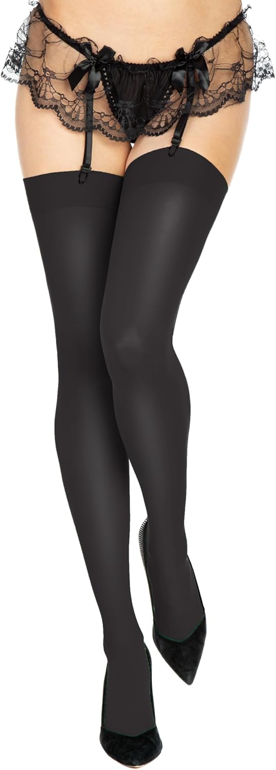 SENTELEGRI Opaque Stockings 40 Denier Plain Top by Sentelegi – Sizes S-XL – Women's Soft & Durable Stockings